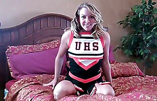 Jerking off in front of a hot cheerleader
