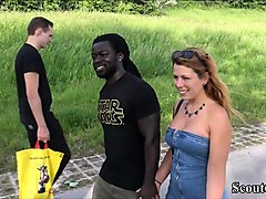 German redhead teen fuck by monster black dick public