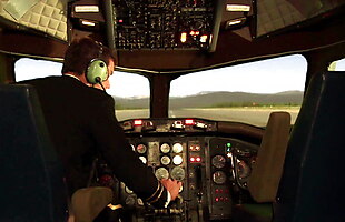 Big tits Air Hostess Anal in the Cockpit while the plane fly