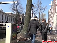 Amsterdam hooker deepthroats customer