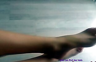 POLISH teen is PLAYING WITH HER FEET AND SOCKS